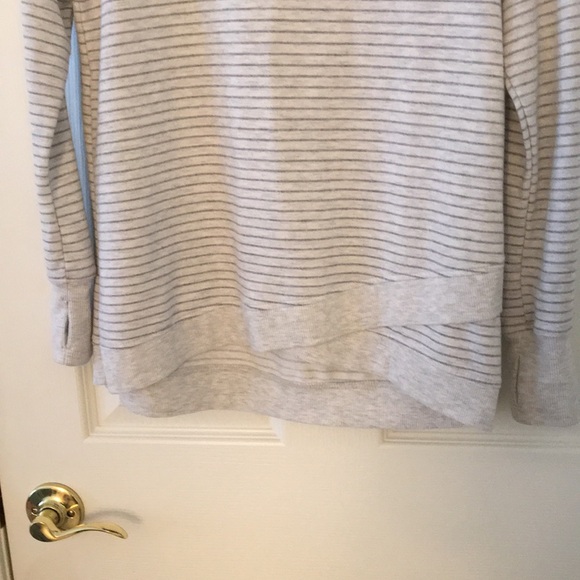 Danskin Gray Striped Crewneck Pullover - Picture 3 of 16